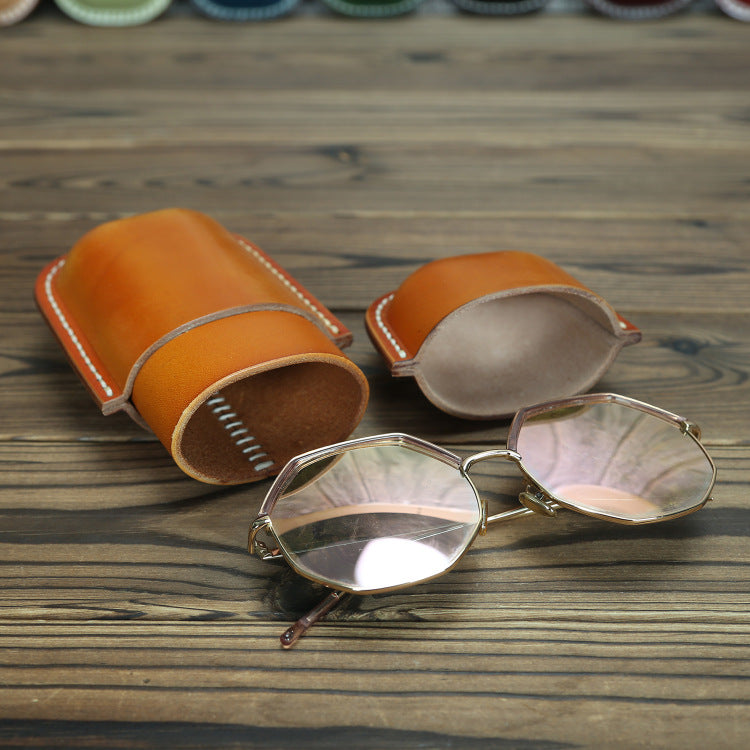New Retro Hand Vegetable Tanningc Creative Capsule Portable Genuine Leather Storage Box