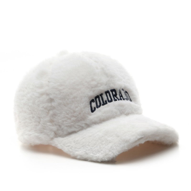 Plush Autumn And Winter Fashion Vintage Female Alphabet Embroidery Duck Hat