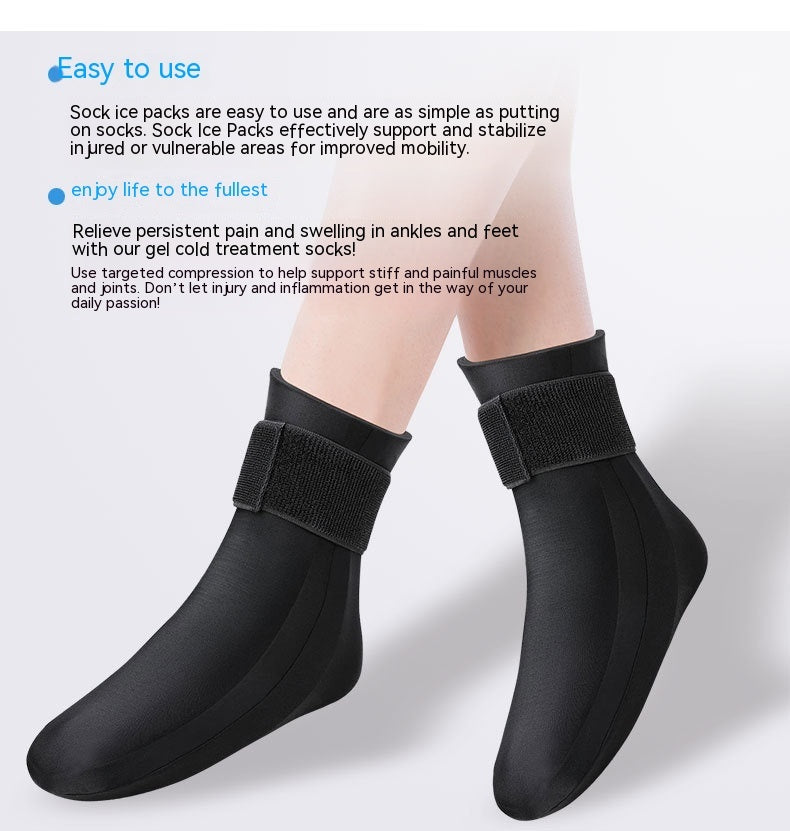 Cold And Hot Compress Protective Gear Solid Gel Cooling Socks Ice Pack Socks Feet Foot Sock