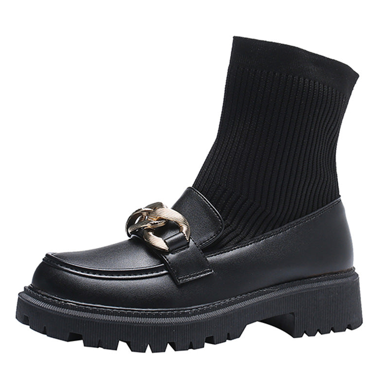 Korean Style Trendy Flat Martin Boots Short Boots Ins Trend
