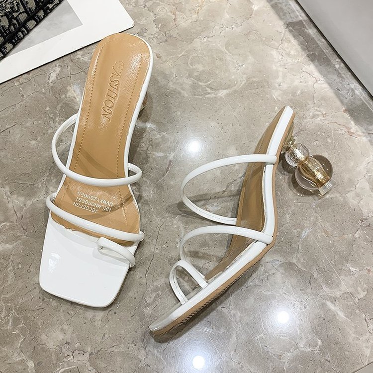 Women's Shallow Mouth Thick High Heel Casual Slippers