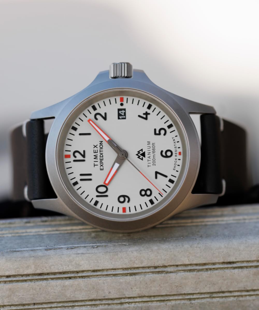 Timex Män analog kvarts armbandsur Expedition North Field Post, svart, Rem