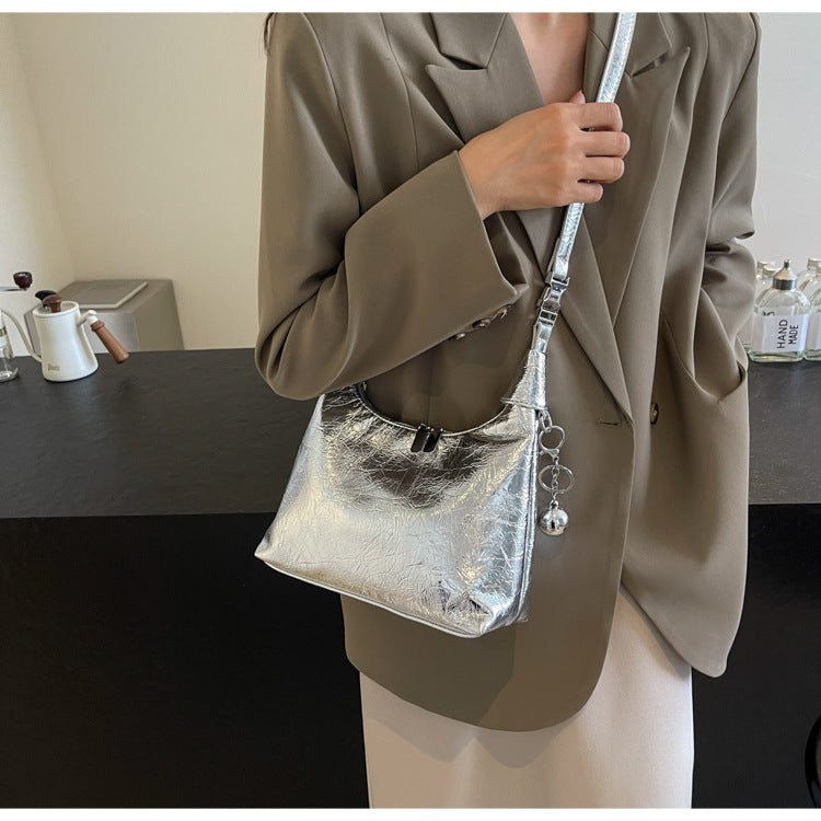 High-grade Light Luxury Glossy Dumpling Bag Casual