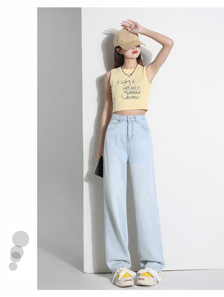 Lyse Lyocell Jeans til Kvinder Sommer Tynde