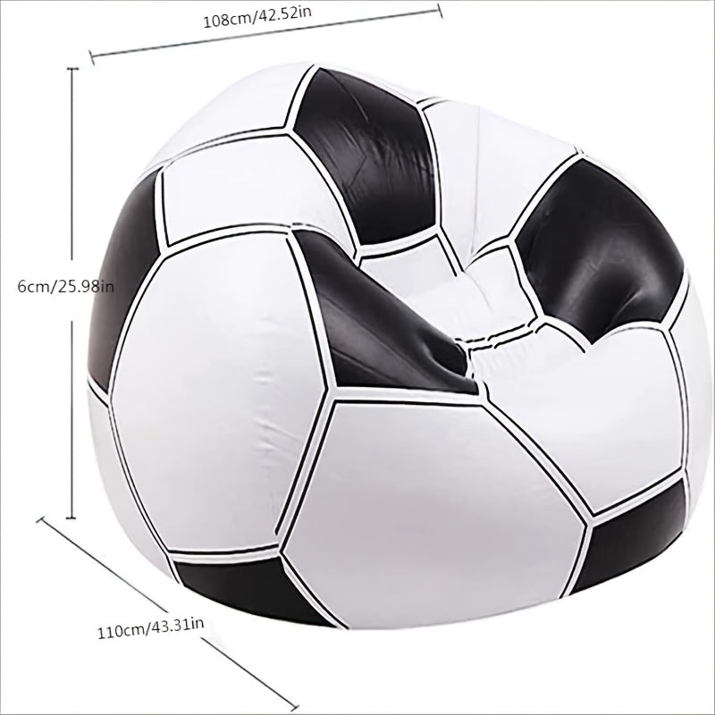 Outdoor Single Inflatable Sofa Inflatable Soccer Ball Chair Round Stool Portable Flocking Travel Inflatable Chair For Home Office