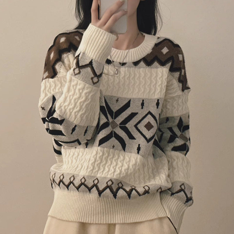 Seoul Snowfall Season Snowflake Sweater