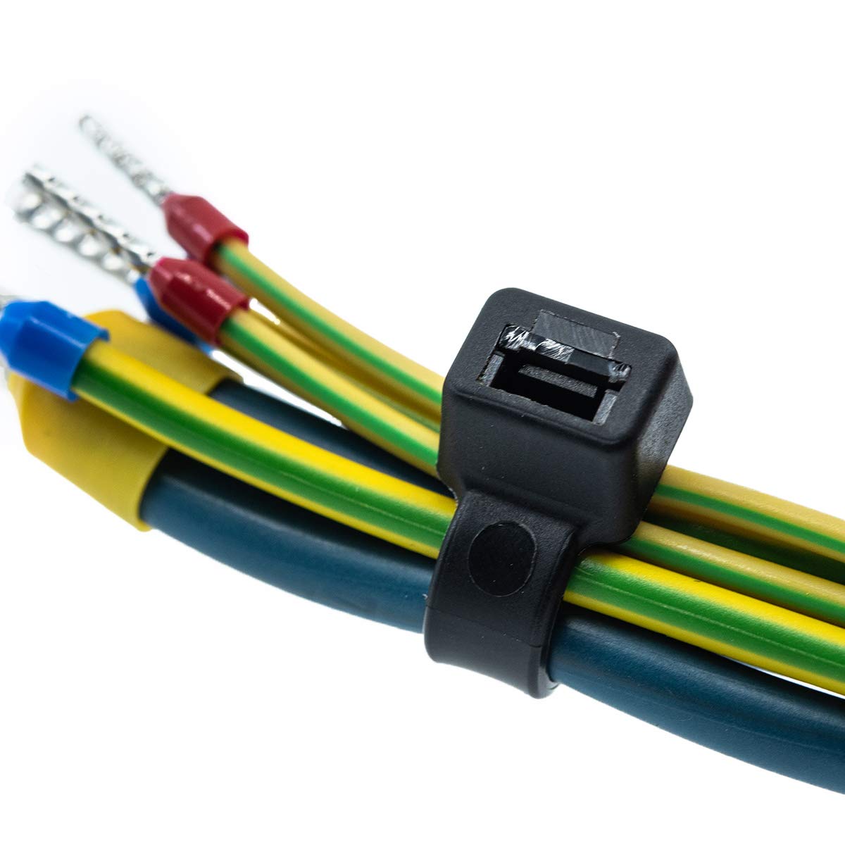 ERKO Kabelbuntband Svart 250 x 4,8 mm Set 100 stycken UV-resistent, Temperaturbeständig Kemisk beständighet, Starkt buntband med 23 kg draghållfasthet