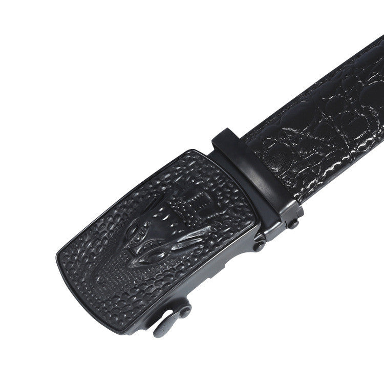 Leather Belt Men's Business Automatic Buckle