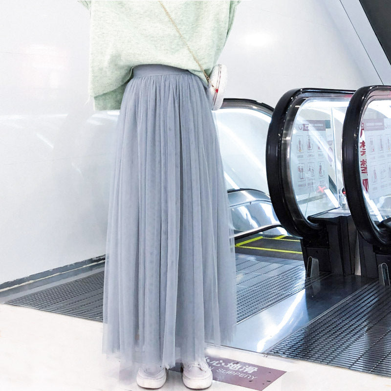 Women's Fashion High Waist Skinny And Slim A-line Puffy Skirt