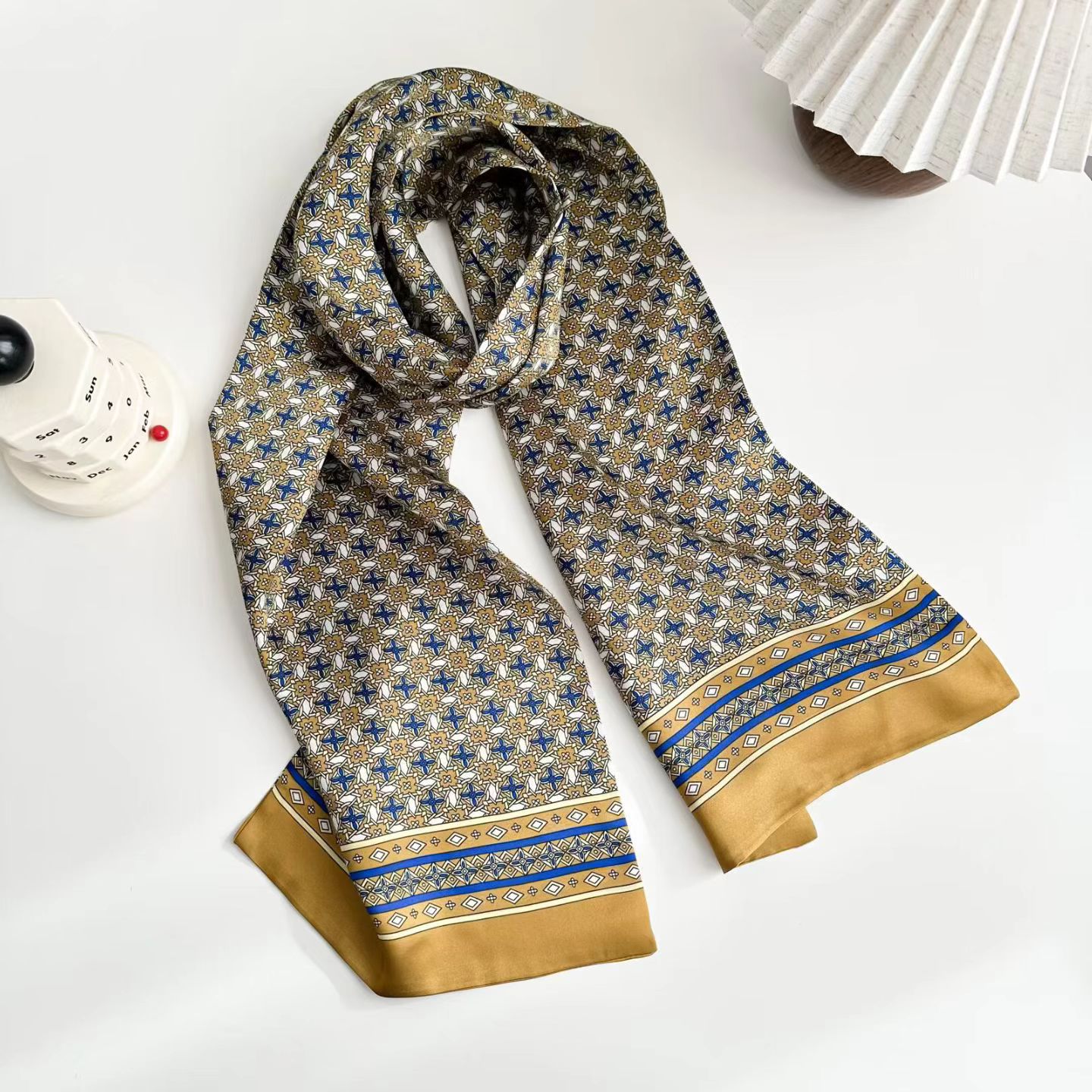 New Double-sided Printed Silk Men's Scarf