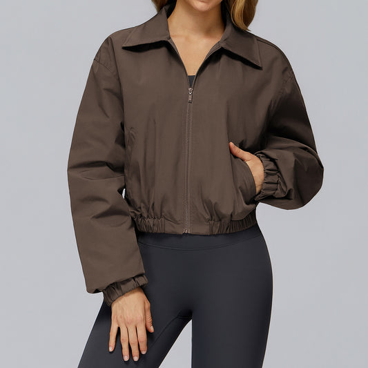 Baggy Coat Zipper Windproof Warm Sports Jacket