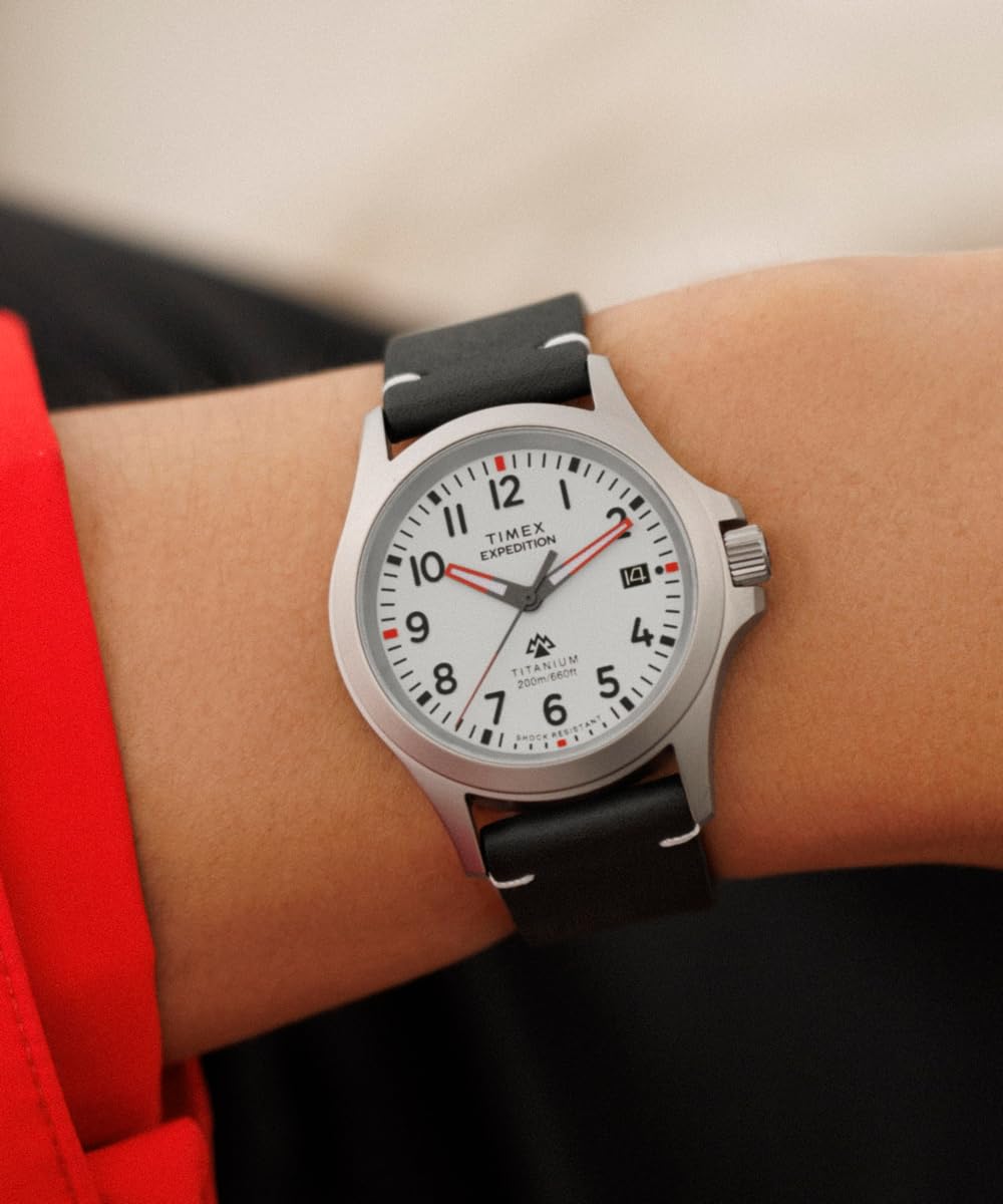 Timex Män analog kvarts armbandsur Expedition North Field Post, svart, Rem