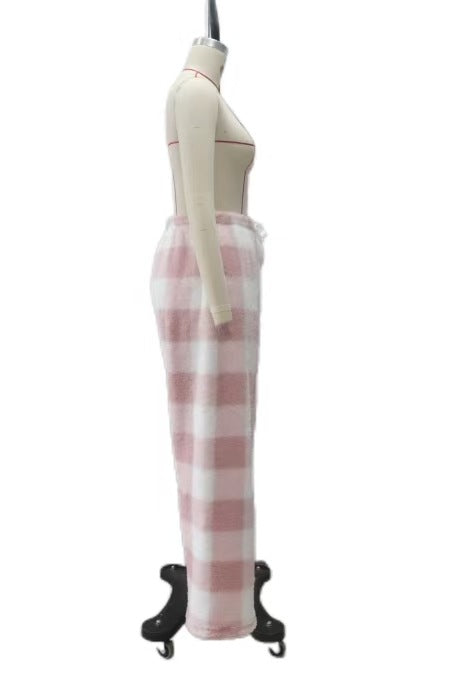 Women's Casual Loose Casual Checkered Pants