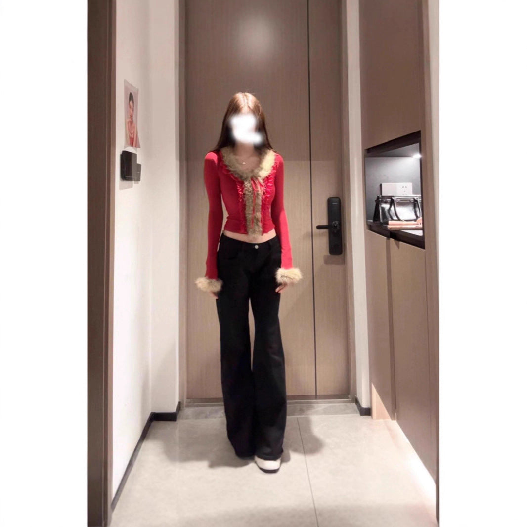 Womens French-style Soft And Alluring Figure-hugging Base Top