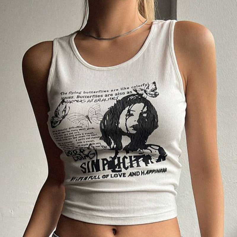 Sleeveless Slimming Cropped Workout Top