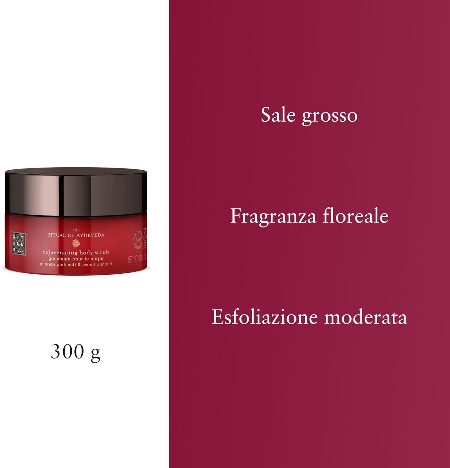 RITUALS Body Scrub the Ritual of Ayurveda – Exfoliante Corporal Con Sal Rosa De Punjab Y Aceite De Almendras Dulces – 94% De Ingredientes De Origen Natural – 300 G