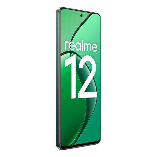 realme Smartphone 12 4G 8 + 128 GB, 67 W SUPERVOOC-laddning, Snapdragon 685-chipset, 120 Hz AMOLED FHD+-skärm, Sony LYT-600 OIS kamera, 5 000 mAh massivt batteri, Pioneer grön (ingen adapter)