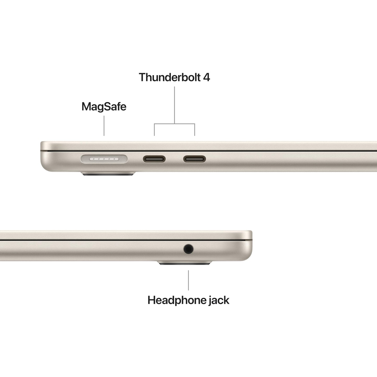 Apple 2025 MacBook Air 13 tum med M4-chip : 13,6-tums Liquid Retina-skärm, 16 GB enhetligt minne, 256 GB SSD-lagring, 12MP Center Stage-kamera, Touch ID, Byggd för Apple Intelligence; stjärnglans