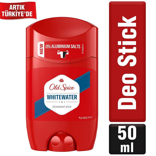 Old Spice Whitewater, Deodorant för män, 50 ml, 48 h fräschhet, 0% aluminiumsalter, inga vita rester eller gula fläckar