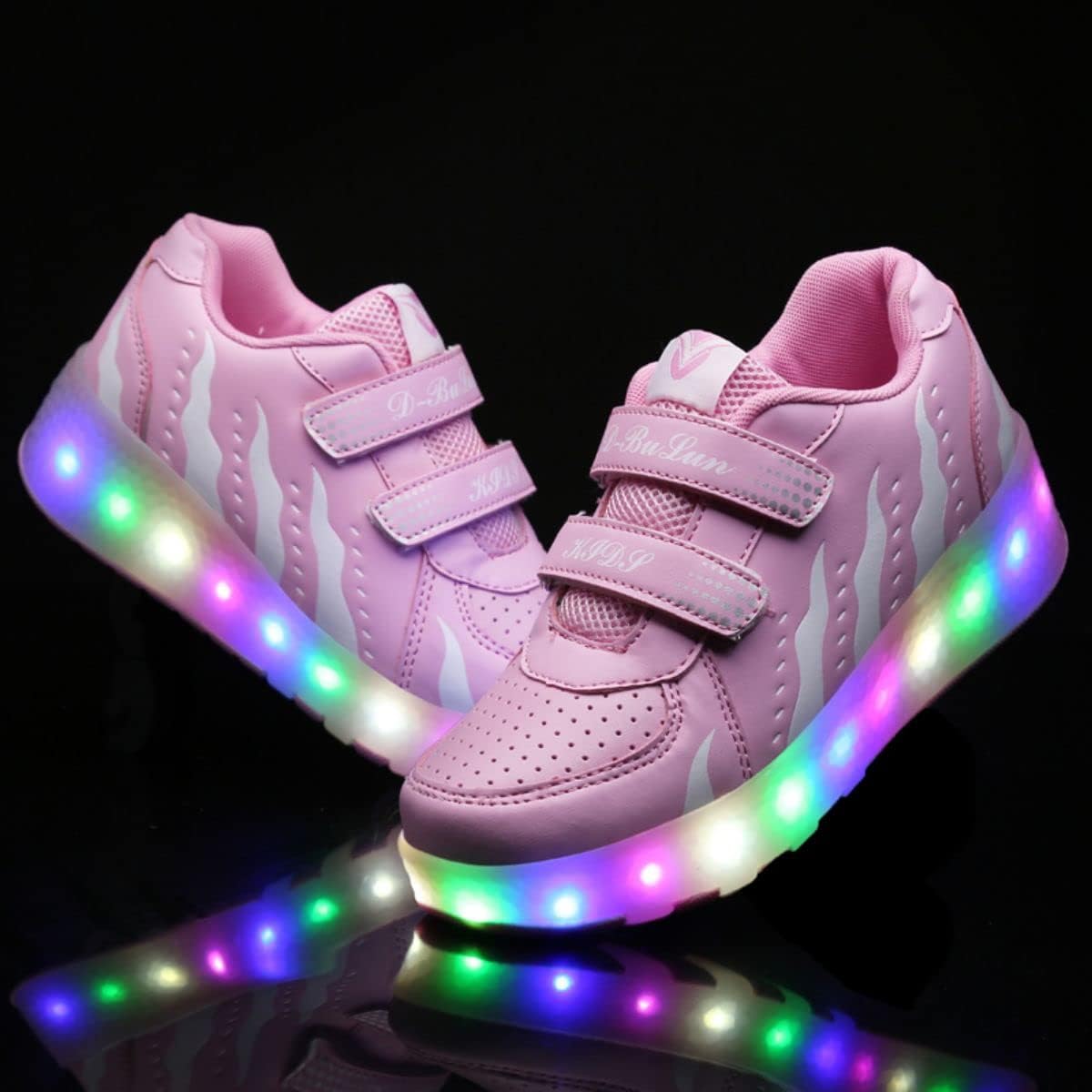 Barnsneakers med 2–4 hjul, för pojkar och flickor, sneakers för fest, födelsedag och jul