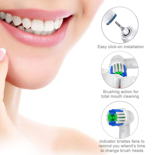 20 stycken professionella borsthuvuden kompatibla med Oral B eltandborstar, reservhuvuden för Pro 500/1000/1500/3000/3757/5000/7000/7500/8000
