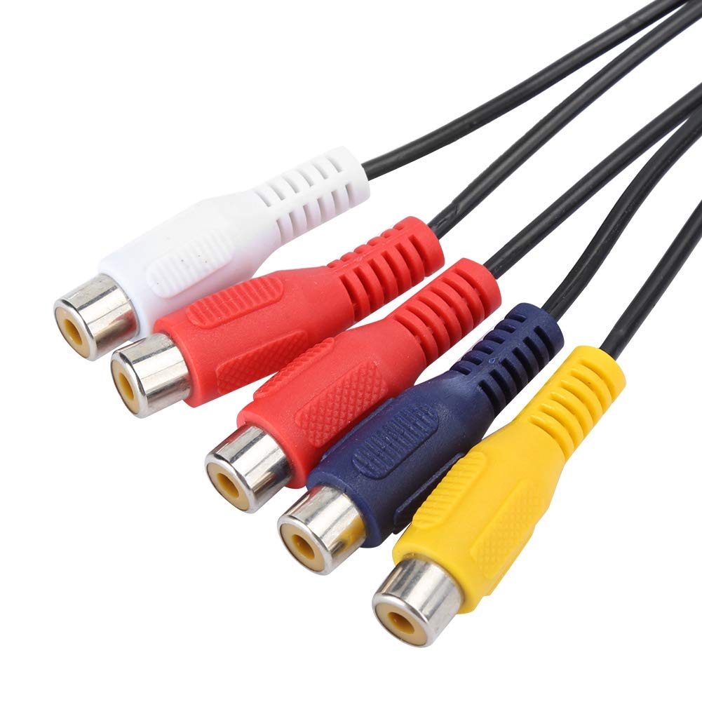 Keenso Double-end AV-kabel för LCD-TV-signallinje, Stabil Performance Video Cable för Hemmabio