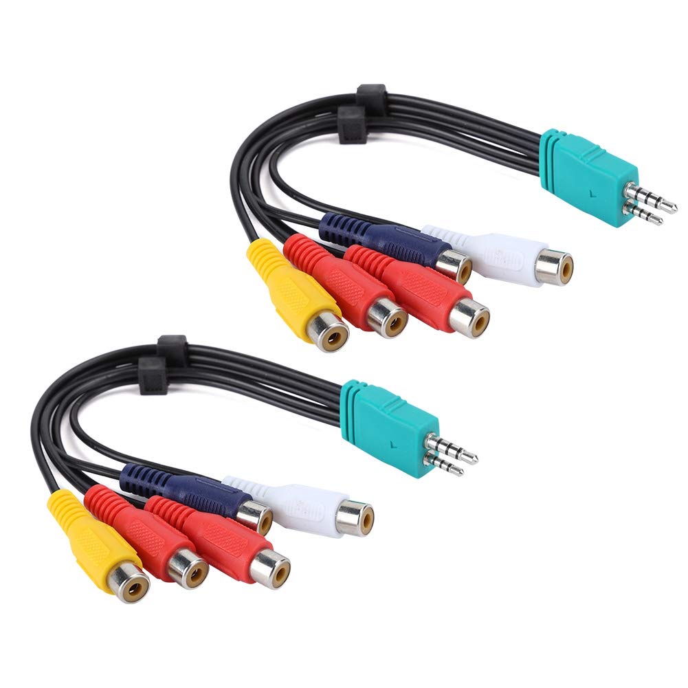 Keenso Double-end AV-kabel för LCD-TV-signallinje, Stabil Performance Video Cable för Hemmabio