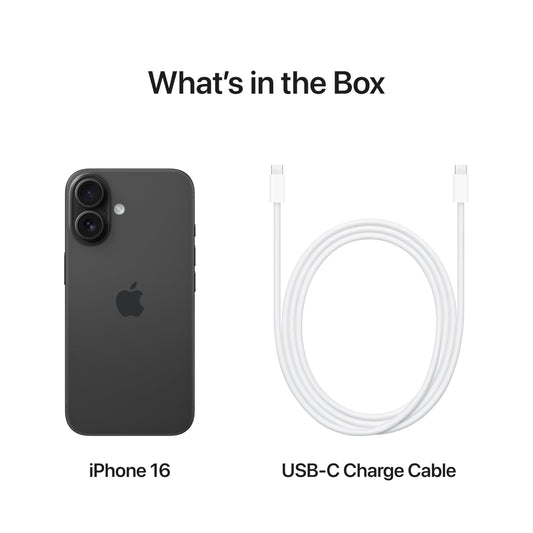 Apple iPhone 16 (256 GB) - svart