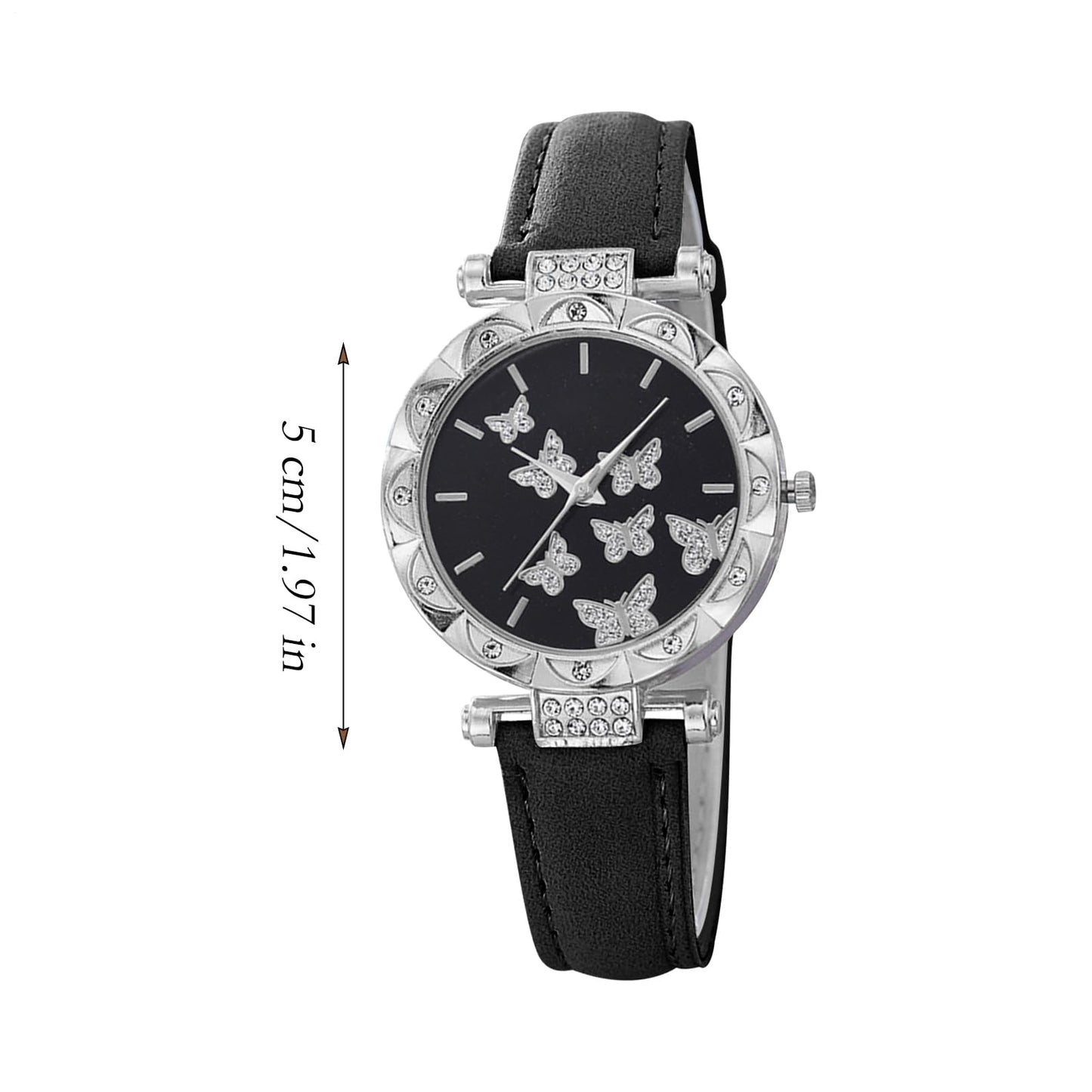 Womens Watches, Womens Watch - 5 stycken Butterfly Women Watch Set | Butterfly Fashion Lady Wristwatch med örhängen armband för kvinnlig, födelsedag och resor