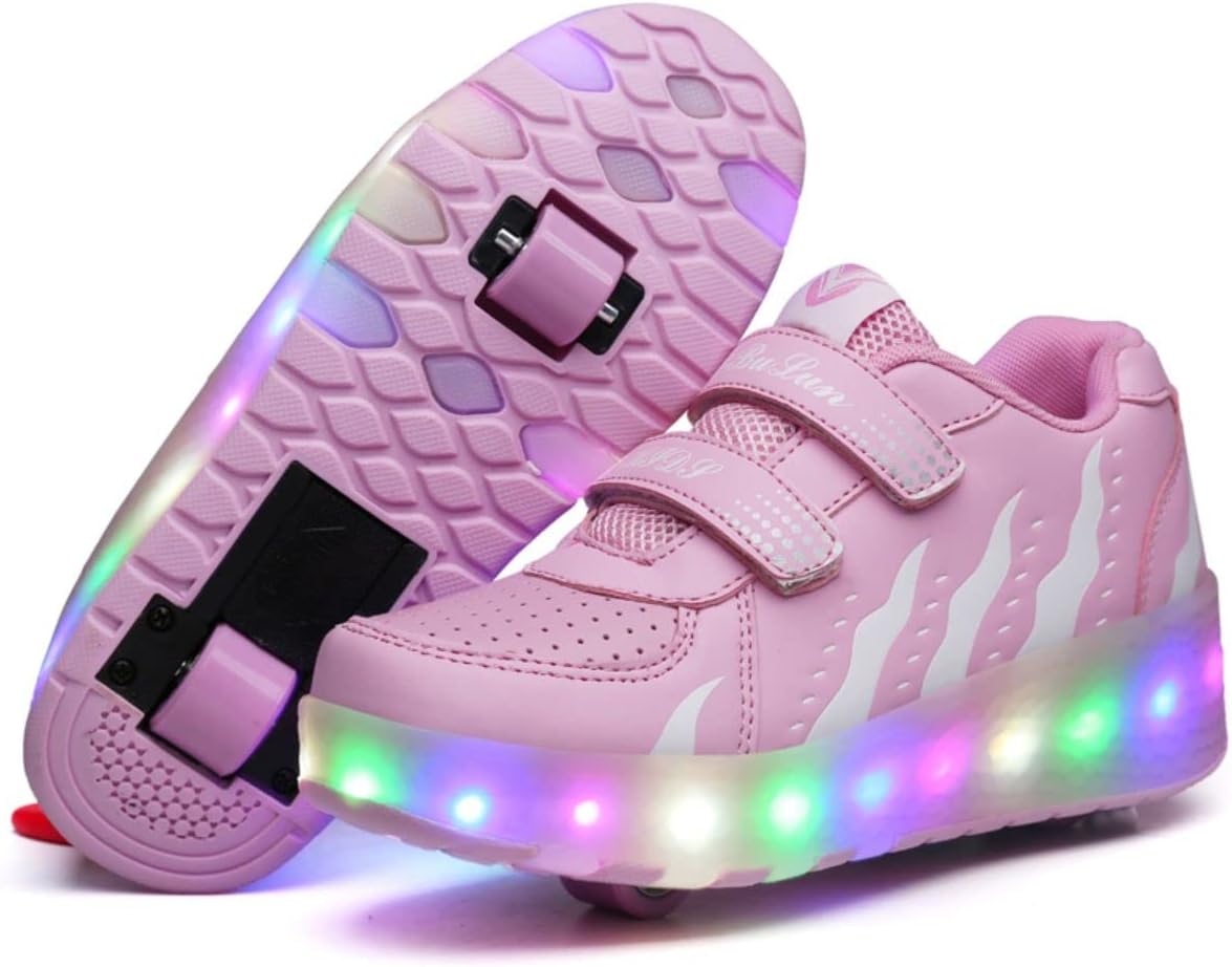 Barnsneakers med 2–4 hjul, för pojkar och flickor, sneakers för fest, födelsedag och jul