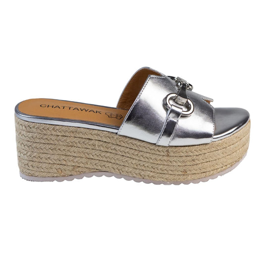 CHATTAWAK Dam 18HCHLOEARGENT37 Klacksandal, silver, 37 EU, pengar, 37 EU