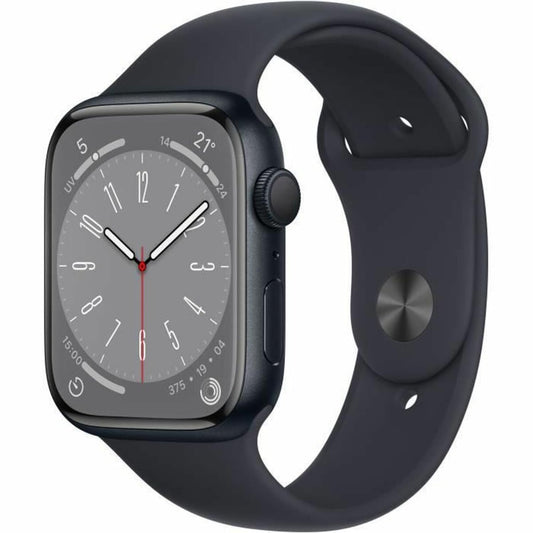 Apple Watch Series 8 (GPS, 45mm) Middernacht Aluminium Behuizing met Middernacht Sportbandje, Standaardmaat (Refurbished)