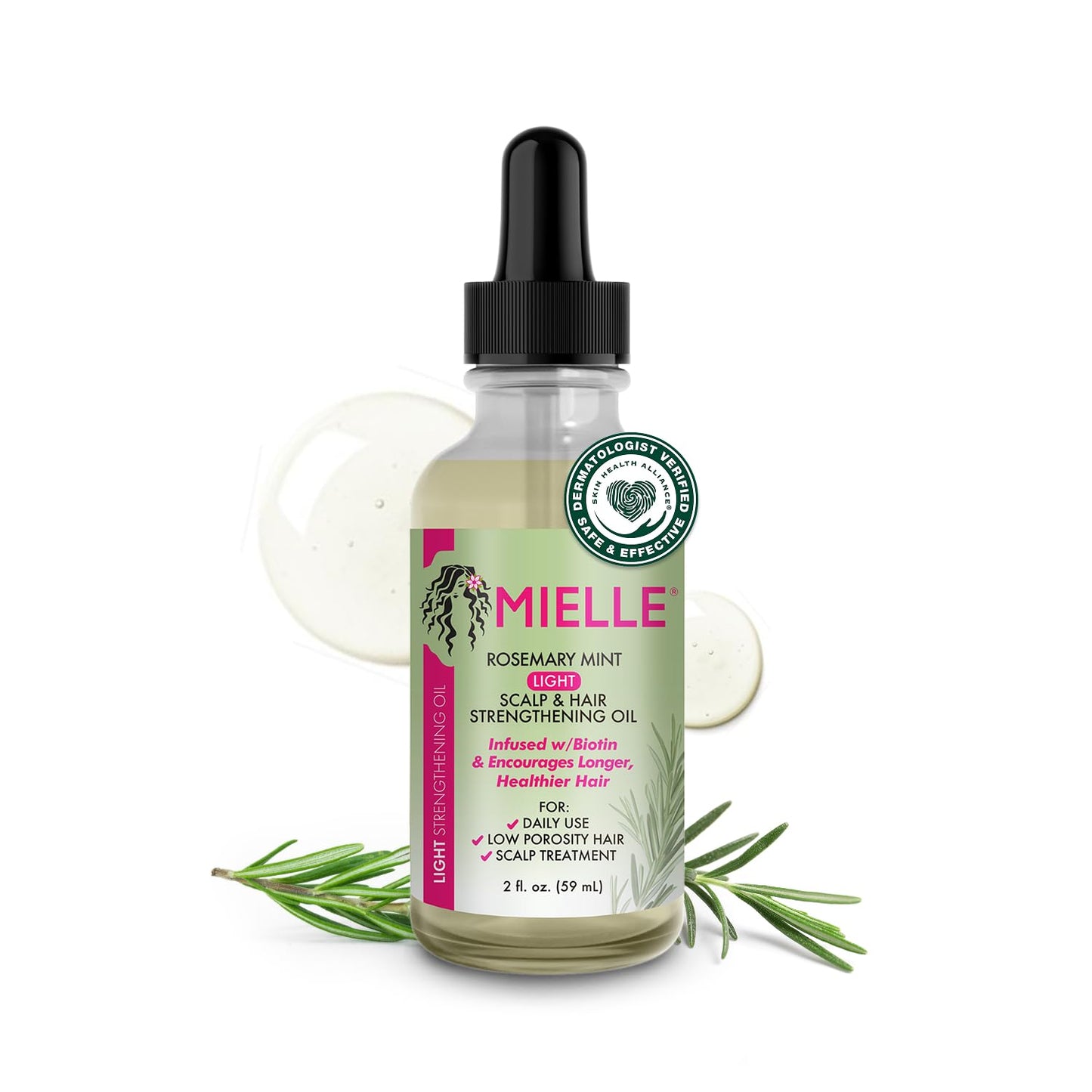 Mielle Rosemary Mint Light Scalp & Hårstärkande olja, 57,7 g