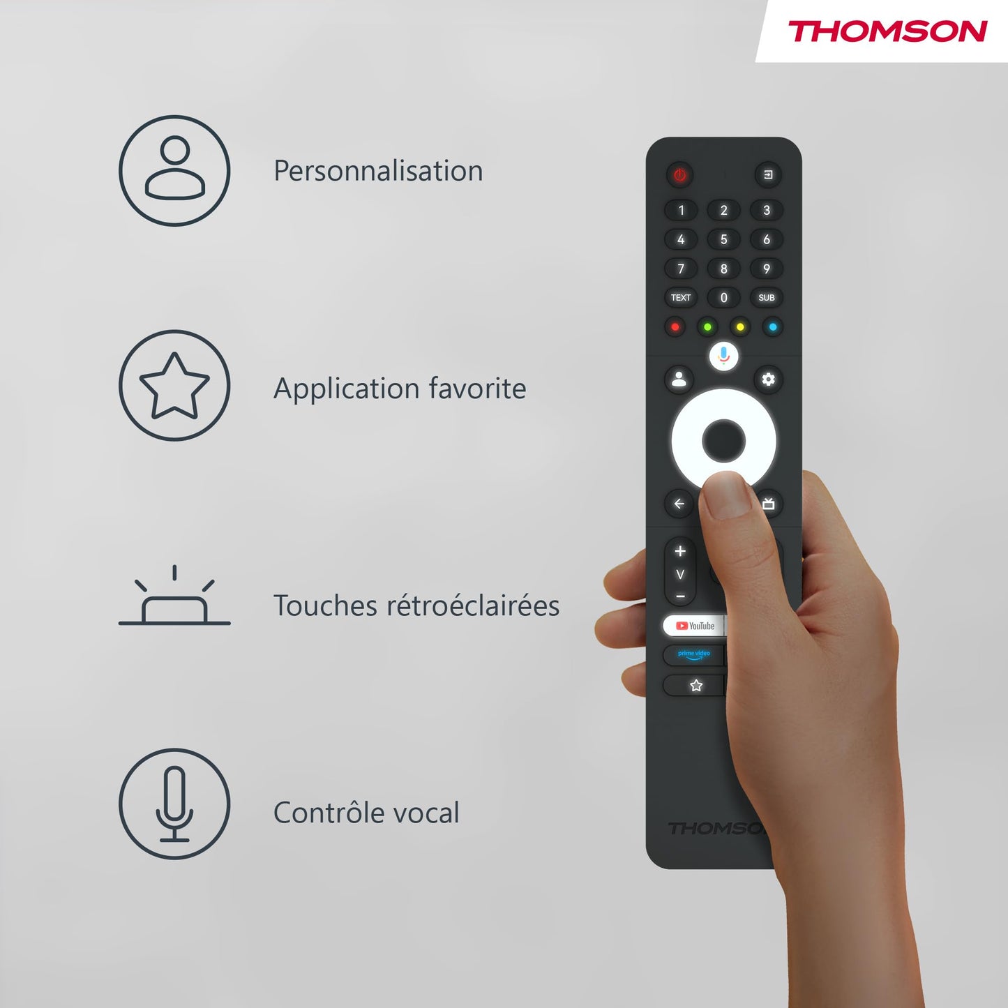 THOMSON 32 Tum (80cm) QLED Google Smart TV, Wi-Fi, Dolby Audio, HDR10, Bluetooth 5.1, Triple-Tuner (Kabel/Satellit/Antenn), HDMI, CI+, A+ Panel - 32QG4S14