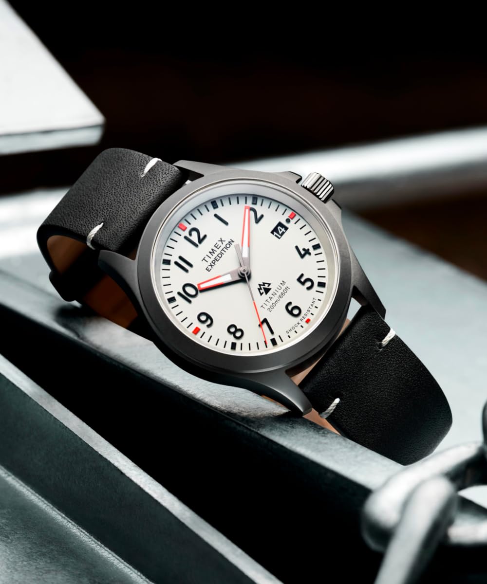 Timex Män analog kvarts armbandsur Expedition North Field Post, svart, Rem