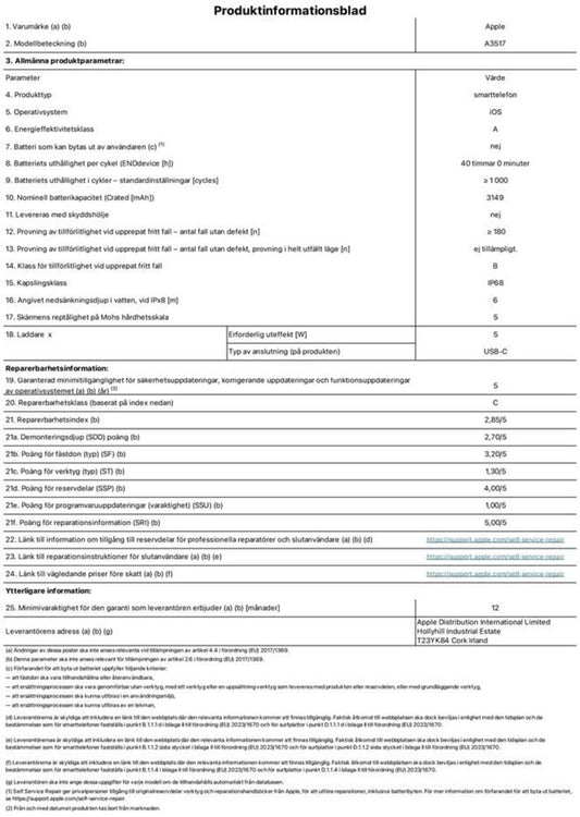 Apple iPhone Air (256 GB) - himmelsblå