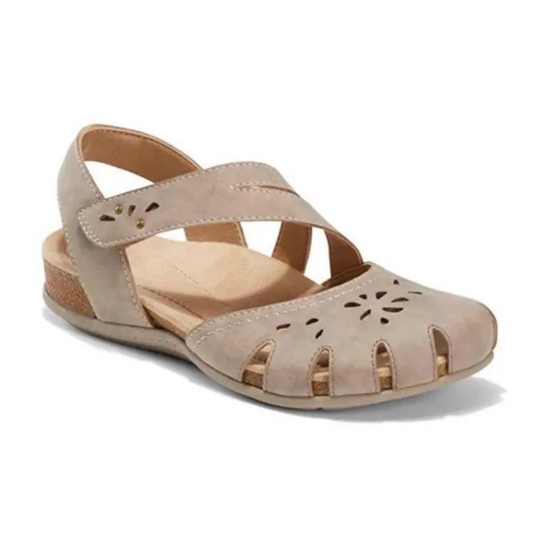 Oversized wedge heel cutout sandals