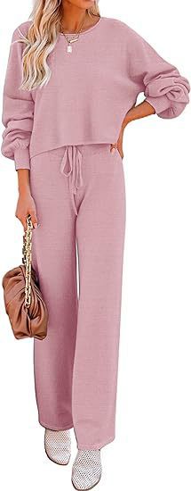 Casual Solid Color Long-sleeved Trousers Two-piece Set