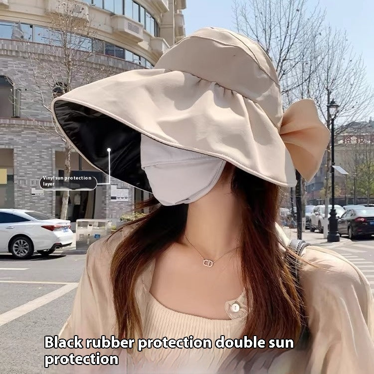 Bow Air Top Bucket Hat Vinyl Sun Protective Sunshade