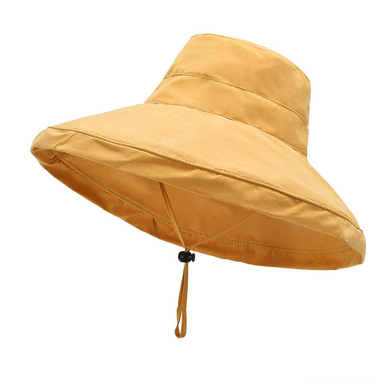 Women's Oversized Brim Shade New Peach Skin Bucket Hat
