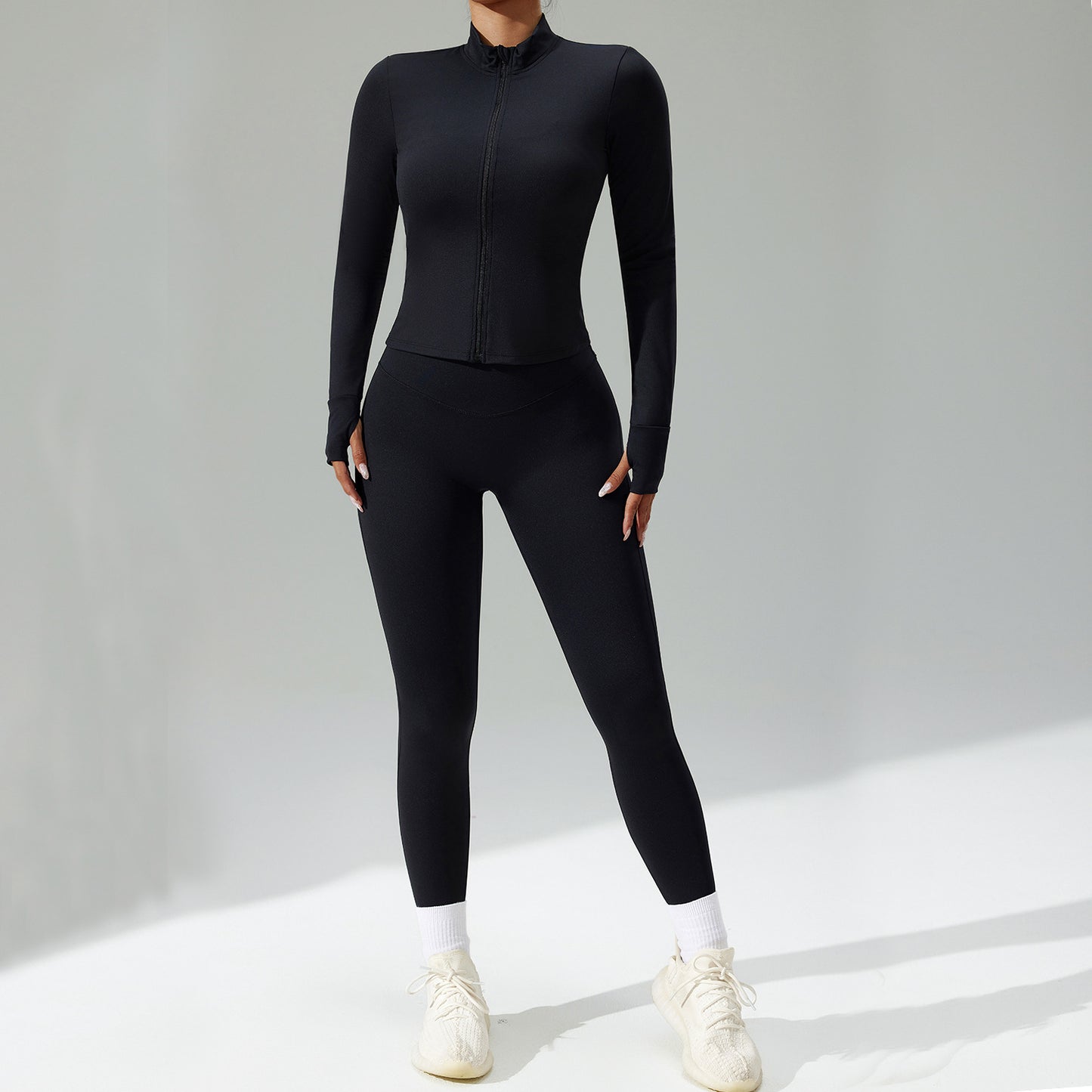 Cardigan Running Sports Quick-drying Workout Clothes Three-piece Suit