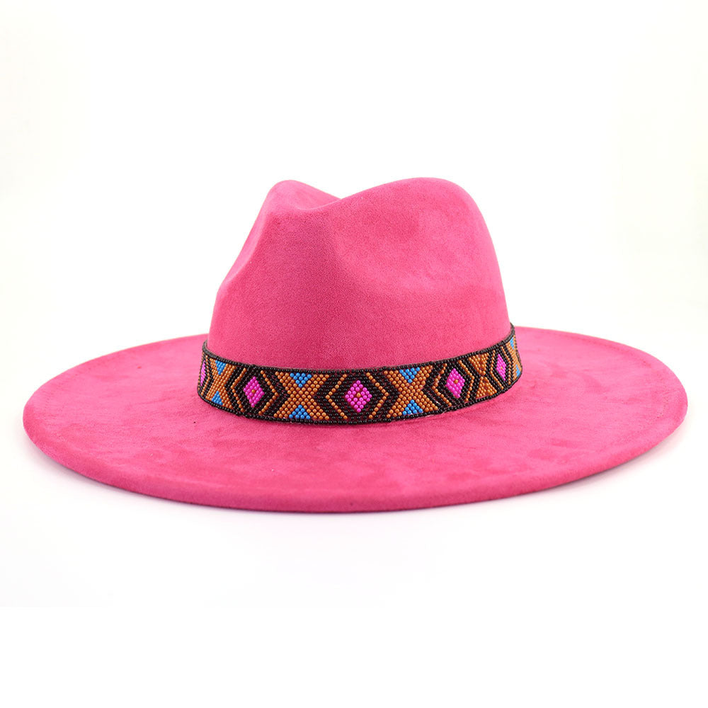 Women's Bohemian Broad-brimmed Hat Flat Edge