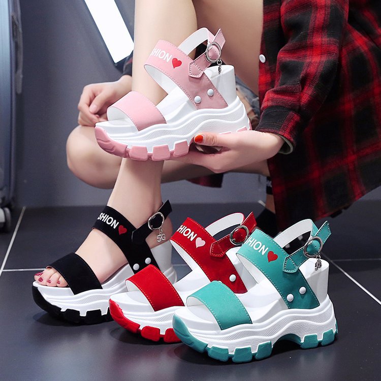 Sandals Fairy Style Thick Soles High Heels With Raised Toe