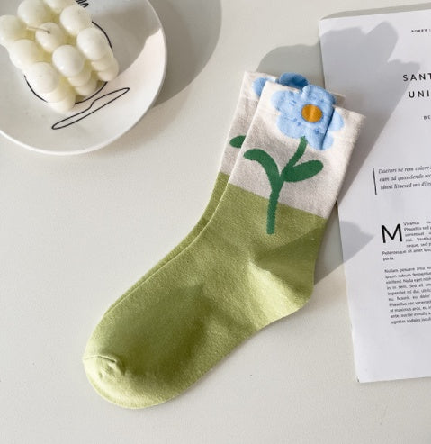 Dadongmen All-match Tulip Pile Socks Cute Stockings