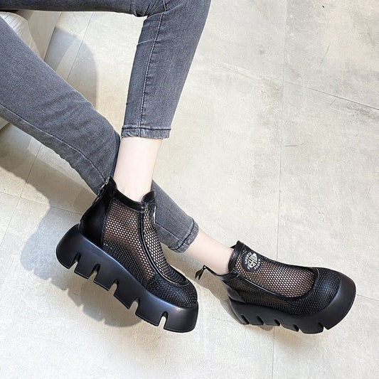 Muffin Ultra-light Thick-soled White Martin Boots