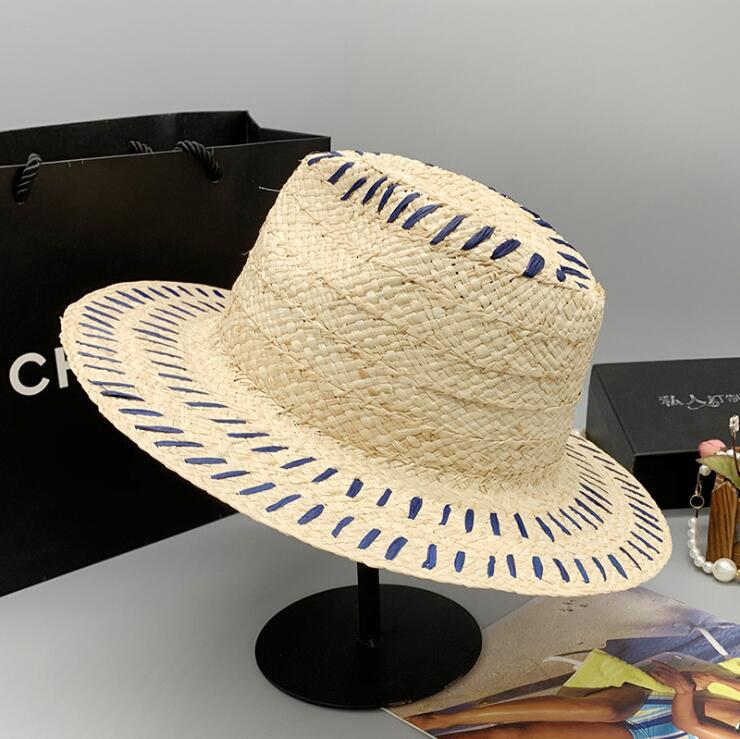 Spring Summer Flat Top Embroidered Visor Hat