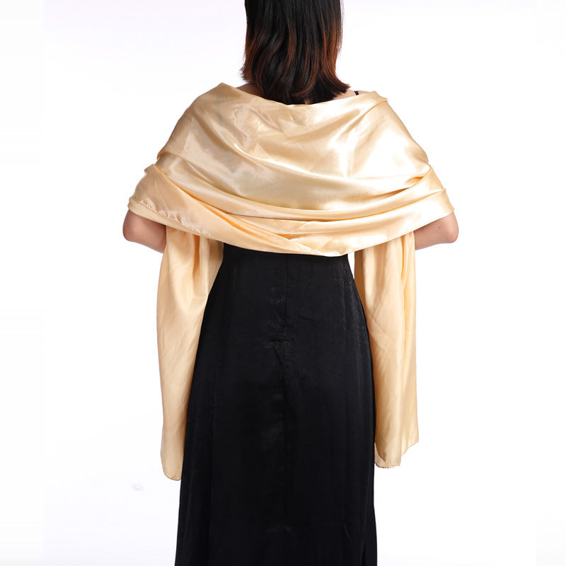 Evening Gown Shawl Wedding Cheongsam Satin Solid Color