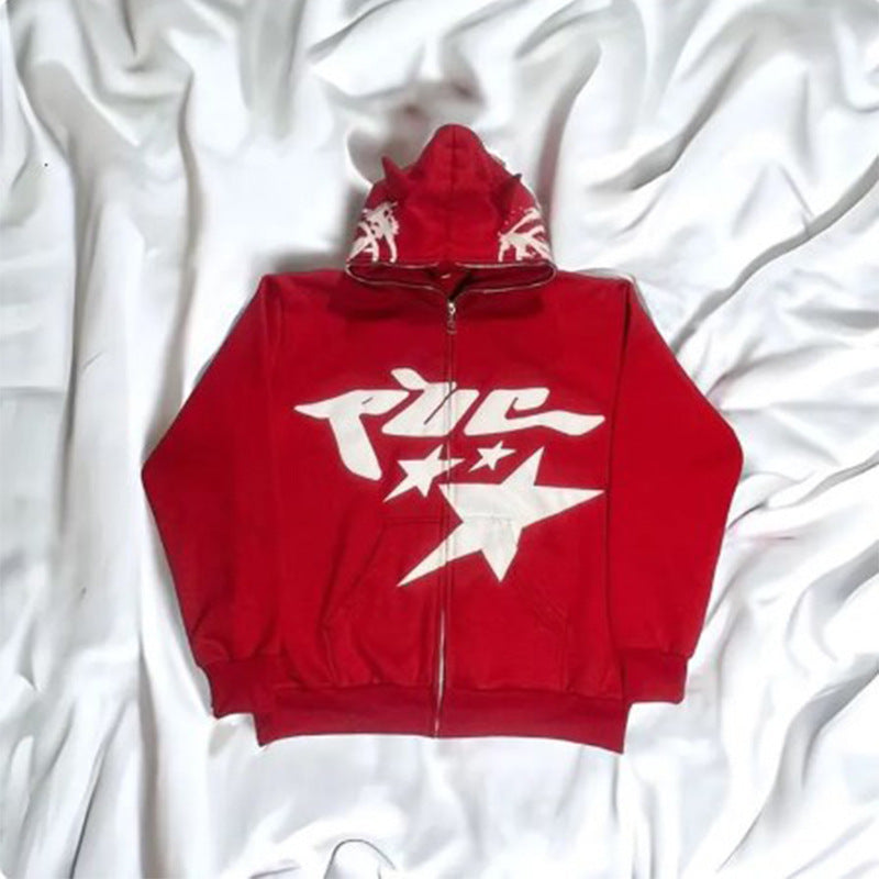 Men's Funny Horn Casual Loose Jacket