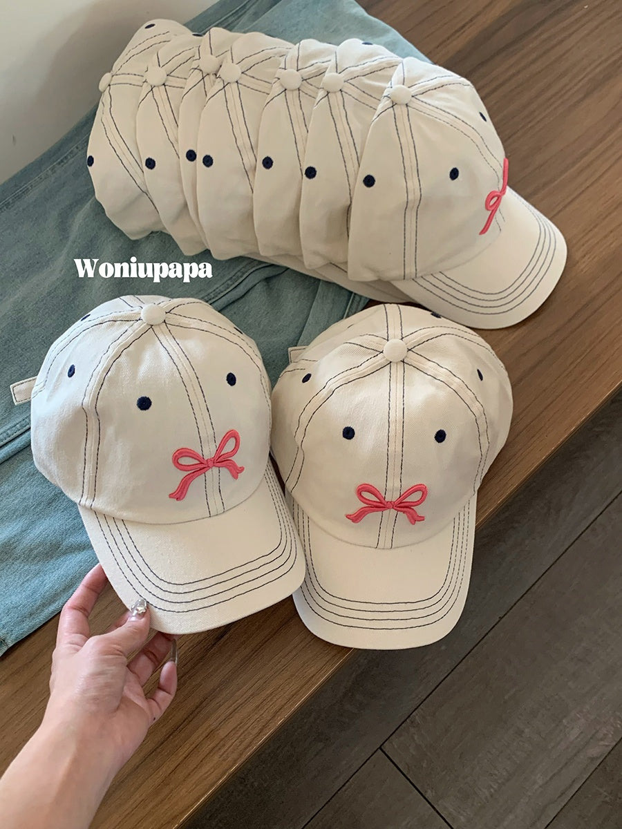 South Korea Ins Same Style Bow Baseball Cap Female