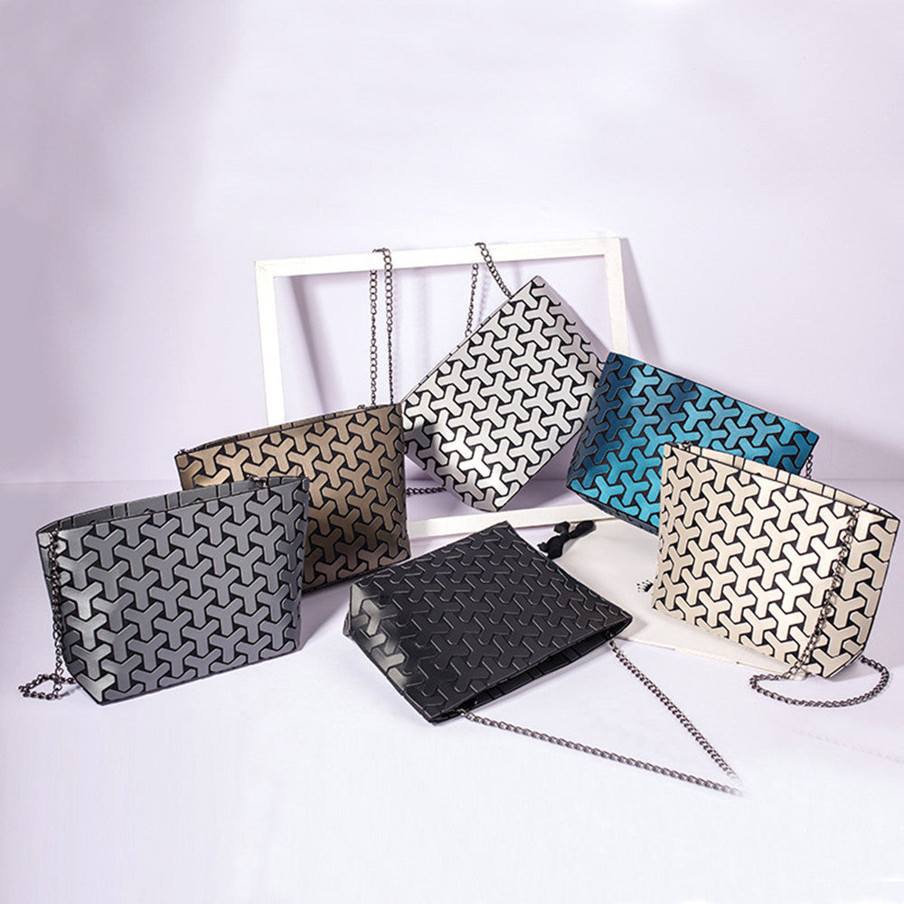 Women's Geometric Rhombus Shoulder Bag Foldable